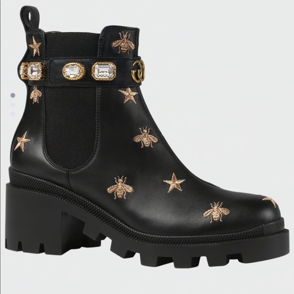 Gucci Shoes - ⭐️ SOLD ⭐️ Gucci Star And Bee Embroidered Boots